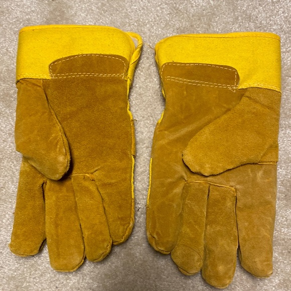 NEW - RAM 70% leather 30% cotton fleeced lined work gloves Size Large - Picture 3 of 5